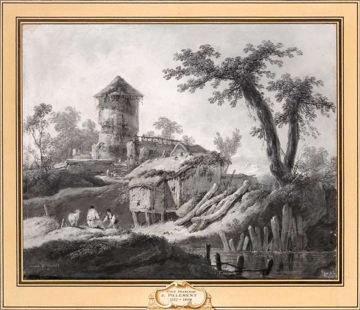 River Landscape with a Ruined Tower